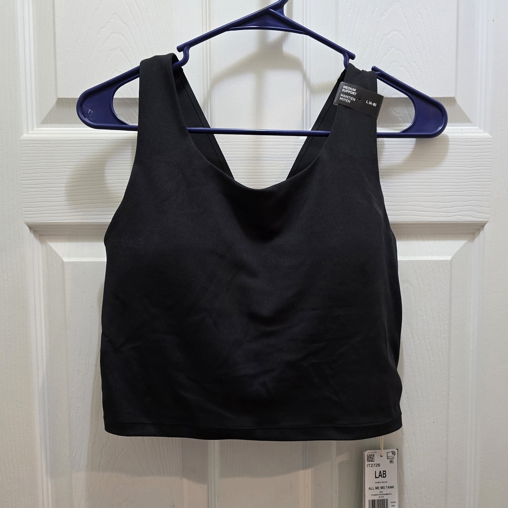 Adidas Sport Tank/bra Size Large A-B (Cup) LAB Black Training Tank Top